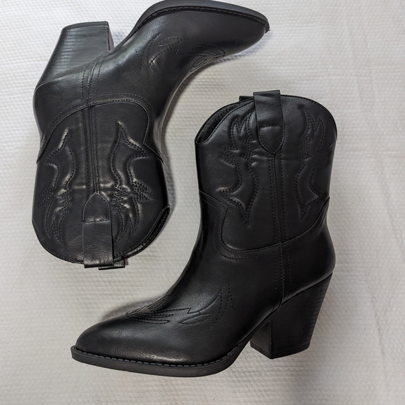 Forever Women Cowgirl Cowboy Stitched  Boots Pointy Toe Size 8.5. - Picture 4 of 13